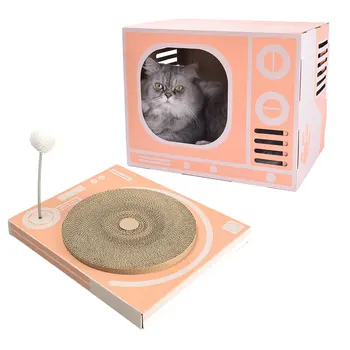Katė braižymo lenta TV Fonografo Vyriais Gofruoto Popieriaus katė šlifavimo letena žaislas interaktyvi katė prekių mokymo žaislas