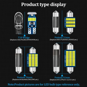Klaidų LED lemputę Interjero Ligh Rinkinys, Skirtas 