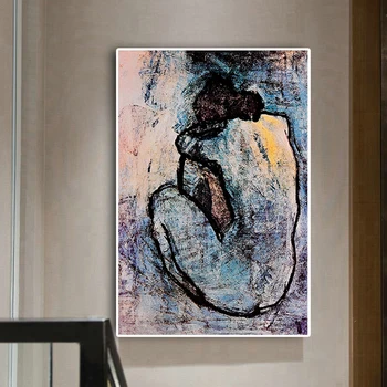 Klasikinis Pablo Picasso Paveikslų Drobės Juoda Nuogas Tapybos Moteris, Plakatai ir Spausdinimo Sienos Meno Nuotrauką Kambarį Namo Apdaila