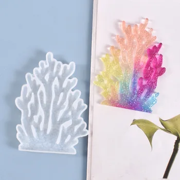 Koralų Formos Silikono Formų 3D Jūros Būtybių Darbalaukio Ornamentu Pelėsių Polimero Molis Crafting Projekto Karamelinį Cukrų, Kepimo Pyragai