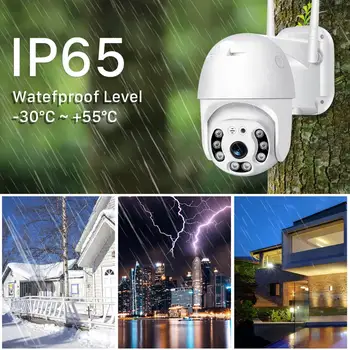 KORANG 5MP Wifi PTZ Kamera Lauko H. 265 2MP, 4X Digital Zoom Ai Žmogaus Aptikimo IP Kameros 1080P Belaidžio Saugumo VAIZDO Kamera