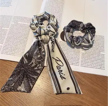 Korėjos high-end peteliškę temperamentas juostelę plaukų žiedas satino aukštos kokybės elegantiškas kaklaraištis galvos virvę plaukų aksesuarai