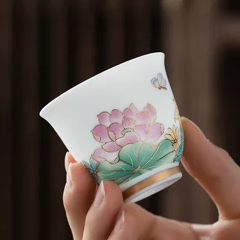 Kung Fu Taurės Vieno Puodelio Master Cup Jingdezhen Arbatos Rinkinys Keramikos Puodelis Vieno Namų Ūkio Puodelis Puodelis Keramikos Patys Puodeliai