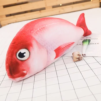 Kūrybos 40-120cm Modeliavimas Red Rock Žuvų Pliušiniai Žaislai Įdaryti Minkštas Tikroviška Lėlių Kūdikiui Nuraminti Sofos Pagalvę Vaikams Kalėdų Dovana