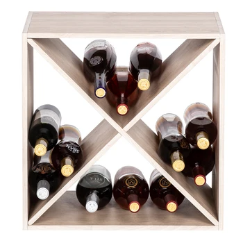 Kūrybos Medinių 4 Cube vyninės Savininkas 12-16 Butelių, Klasikinio Stiliaus Vyno Ekranas Lentynos, Baras, Vyno Rūsys, Sandėliukas Kabinetas