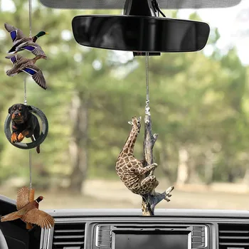 Kūrybos Plaukioja, Šuo, Paukštis Ir Žirafa Pakabukas Papuošalai Mielas Automobilių Kabinti Ornamentas 