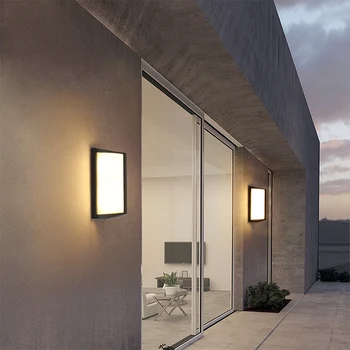 Lauko Sienos Žiburiai, Namų apyvokos Balkonas Kiemo Vandeniui LED Sienos Lempa 12W 30W Aliuminio Garden Villa Apšvietimas