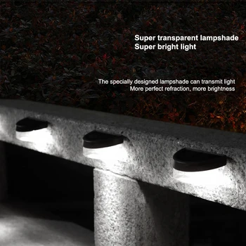 LED Saulės Ramstis Lempos Vandeniui Lauko Sodo Kieme Skiltyje Galvos Nakties Šviesos Sodo Tvora Kraštovaizdžio Puošmena