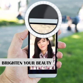 Led Selfie Žiedas Naujas ir Patobulintas USB Įkrovimo Selfie Mini Šviesos Žiedas LED Lemputes, Kompaktiškas, Lengvas ir Kelių Naudojimo