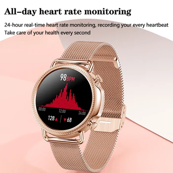 LIGE Smart Watch Moterų Kūno Temperatūra Smart Apyrankę IP67 atsparus Vandeniui Kraujo Spaudimas Moterų Smartwatch Už Andriod 