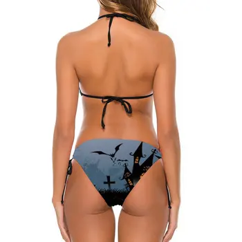 Luren Bikini 2021 Helovinas Elementas Seksualus Padalinta maudymosi kostiumėlį 2 dalių Komplektas Plius Dydis maudymosi Kostiumėliai Plaukimo Kostiumas Moterims