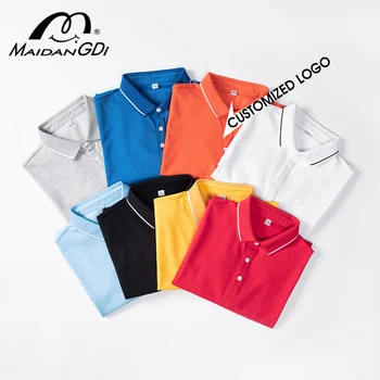 MAIDANGDI 2021 Vyrų Polo Marškinėliai Vyrams, Atsitiktinis Siuvinėjimo Polo Marškinėliai Vyrams trumpomis Rankovėmis Didelis Kiekis Polo Vyrams Individualų Logotipas Viršūnes Golf