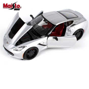 Maisto 1:24 Corvette Stingray Lydinio lieto statinio automobilio modelio, gamintojo įgaliotas rinkti dovanų žaislų įrankis