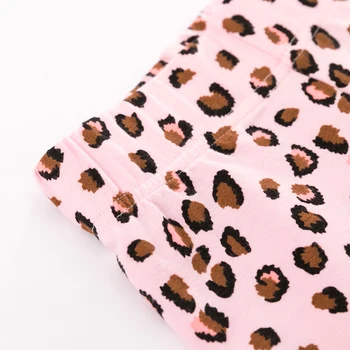 Mažai Specialistė Naują Pavasario Rudens Vaikai Mielas Pink Leopard Spausdinti Pagrindiniai Kokybės Medvilnės Megzti Merginos Laisvalaikio Kelnės