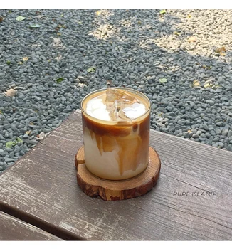 Mažas Kavos Stiklo Puodelis Pieno Šiaurės Korėja Espresso Sulčių Stiklo Geriamojo Canecas Kavinė Criativas Virtuvė, Valgomasis, Baras EA60BL