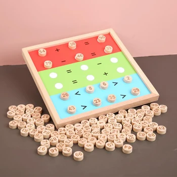 Mediniai Matematikos Mokymosi Žaislas Montessori Šimtai Skaičiavimo Stalo Žaidimas Ikimokyklinio