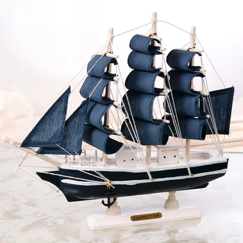 Medinis Burlaivis Viduržemio Jūros Regiono Stiliaus Namų Dekoro Rankų Darbo Raižyti Jūrų Laivu Modeliu Dovana-B99