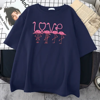 Meilė Flamingo Vasaros Spausdinimo Vyrų Marškinėliai Madinga Aukštos Kokybės Marškinėlius Street Patogiai T-Shirt Sporto Atsitiktinis Vyrams Trumpomis Rankovėmis