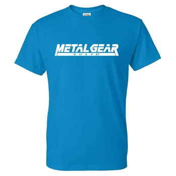 Metal Gear Solid T-Shirt Vyrai Moterys Žaidimo Stiliaus Vientisa Spalva Laiškas Spausdinti Juokinga Derliaus Medvilnės Marškinėlius Vintage Marškinėliai, Topai