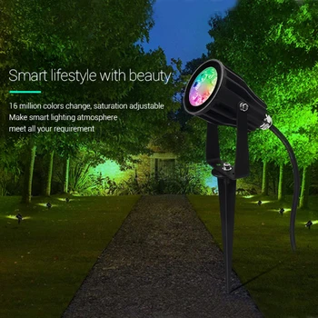Miboxer 6W RGB+BMT Smart LED Sodas Šviesos FUTC04 AC100~240V IP66 atsparus Vandeniui led Lauko lempa, Sodo Apšvietimas Pabrėžti, Durpės lempos
