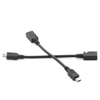 Micro USB Female į Mini USB Vyrų Adapteris, Įkroviklis Adapteris 13cm Konverteris Įkrovimo Kabeliu GPS mobiliųjų Telefonų MP4