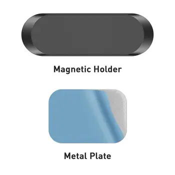 Mini Magnetinio Automobilinis Telefono Laikiklis Butas Juodas Magnetinis Telefono Stovas IPhone Samsung S10 Xiaomi Metalo Magnetas GPS Automobilių tvirtinimas prie Sienos