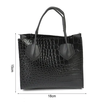 Mini Mažas Kvadratas Flap Bag Prekės ženklo Mados Aukštos Kokybės PU Odos moteriškos Rankinės Krokodilo Modelis Grandinės Peties 