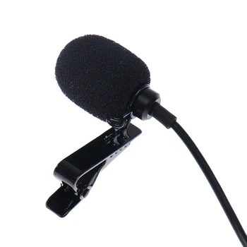 Mini Nešiojamas Clip-on Atvartas Lavalier Kondensatoriaus Mikrofonas Laidinis Mikrofonas Telefonu Kalbasi Vaizdo Susitikimas Dainos Įrašymas