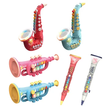Mini Saksofonas Su Šviesos Ir Garso Anksti Švietimo Žaislai, Muzikos Instrumentų Žaislas Bamblys Mergaitės Berniukai Pradedantiesiems