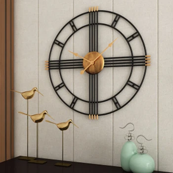 Modernus Minimalistinis Laikrodis Kambarį Sieninis Laikrodis Šiaurės Stiliaus Kaustytomis Geležies Silent Laikrodis 50cm