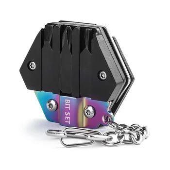 Multitool Keychain Šešiakampe Rinkinys Lankstymo Mini Pocket Išgyvenimo Įrankių Rinkinys su Peiliu Mikro Varžtas Vairuotojas Rinkinys