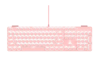 Nauja mergina, spalvotų žaidimų mechaninė laidinė klaviatūra 104-raktas USB sąsaja white backlight tinkamų žaidėjų, PC 