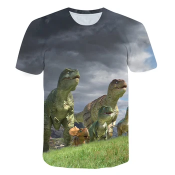 Nauja siunta vyriški T-shirt Juros periodo Dinozaurai 3D Spausdinimo vyriški O-Kaklo Viršų Gatvės Mados Harajuku Drabužiai