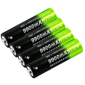 Nauja sprogimo 18650 9900mAh įkraunama ličio baterija 2/4/8pcs baterija + 4 lizdą, 3.7 V 18650 USB įkroviklis greitas pristatymas