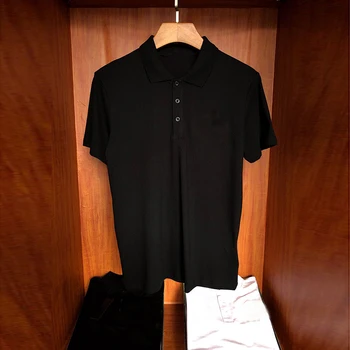 Naujas Dizainas Karšto Diamond Puikūs Vasaros Stiliaus vyriški T-Shirt Slim Polo trumpomis Rankovėmis Palaidinukė Viršūnes Negabaritinius