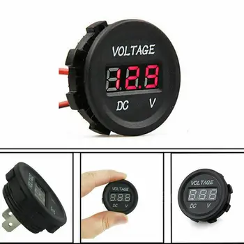 Naujo Modifikuoto Automobilio akumuliatoriaus Voltmeter DC LED Skaitmeninis Ekranas Motociklo 5-48V Detektorius Voltmeter Automobilių Q6V2