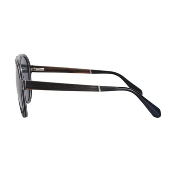 Nemokamas pristatymas rankų darbo medienos akiniai nuo saulės, poliarizuoti nuo saulės akiniai, juodmedžio mediniai akiniai vyrai moterys turas atspalvių SH73001