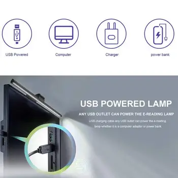 Nešiojamas LED Šviesos Ekrano Skaitymo Apšvietimo USB LED Stalo Lempa, Led Ekranas Baras Šviesos Darbalaukio Stalo Lempa naktinė lempa Lempos
