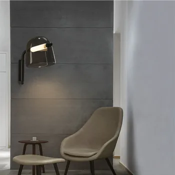 Nordic minimalist bedside wall lamp designer ins creative bedroom study aisle lamp modern glass decorative lamps