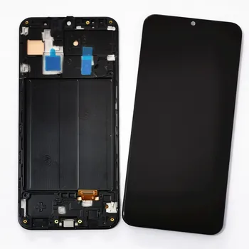 OLED LCD Samsung Galaxy A30 LCD Ekranas Jutiklinis Skydelis skaitmeninis keitiklis LCD Samsung A305 SM-A305F LCD Pakeitimas Su karkasu
