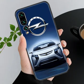 Opele Logotipą, Automobilių Telefoną atveju Huawei P Mate P10 P20 30 P40 10 20 Smart Z Pro Lite 2019 juoda prabanga hoesjes mados shell