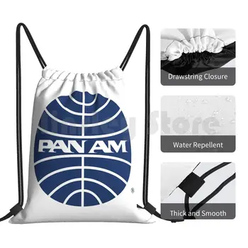 Pan Am Vidurio 1950 Pasaulyje Apverstas Kuprinė Raišteliu Krepšiai Sporto Krepšyje Vandeniui Pan Am Panam Paa Pawamerch Pan American World