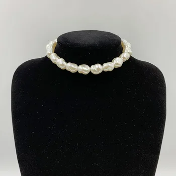 Papuošalų mados temperamentas elegantiškas baroko perlas moterų trumpi karoliai Bohemijos Apykaklės
