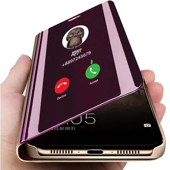 Peržiūrėti Prabangus Veidrodis, Flip Case For Samsung Galaxy Note 10 Note10 Atveju 6.3