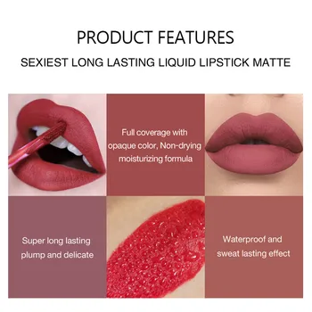 Ponios Grožio Seksualus Makiažas Drėkinantis Ilgalaikis Matinis Lūpų Blizgesys Lūpų maquillaje косметика maquillajes para mujer 2021