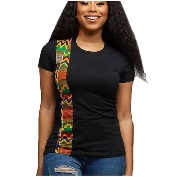 Pora Drabužių Vasaros Marškinėliai Moterims Afrikos Spausdinti Etninės T-shirt O-kaklo trumpomis Rankovėmis Atsitiktinis Tee antgaliai, Skirti Moterims, Vyrams, Camiseta 2021