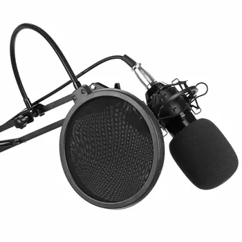 Pro Kondensatoriaus Mikrofonas Rinkinys Studio Boom Suspension Žirkliniai Svirtimi su Fliter