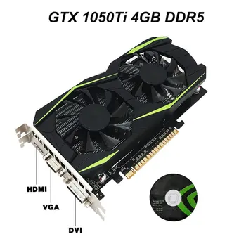 Profesinės GTX1050TI 2GB DDR5 vaizdo plokštė Žalia 128Bit DVI VGA GPU Žaidimo Vaizdo plokštė NVIDIA PC Žaidimų