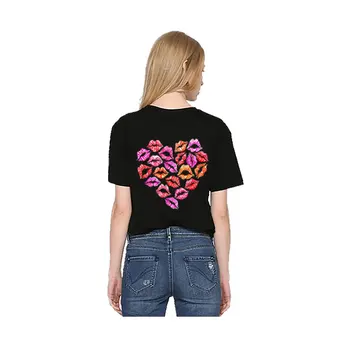 Puikus Širdies Lopai Drabužių Geležies Perdavimo T-Shirt Pleistrai Raidžių Termo lipdukai Ant Mergaičių Drabužius Geležies Pleistras 