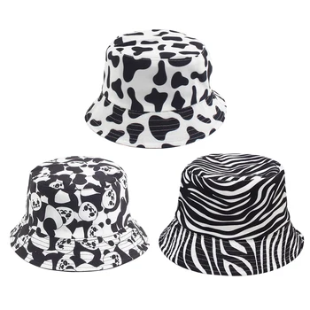 Rafinuotas Specialios Kepurės Bucket Hat Gyvūnų Modelio Kibirą Kepurės Moterims, Vyrams, Vasaros Lauko Dvigubo Pusėje Žvejys Skrybėlės